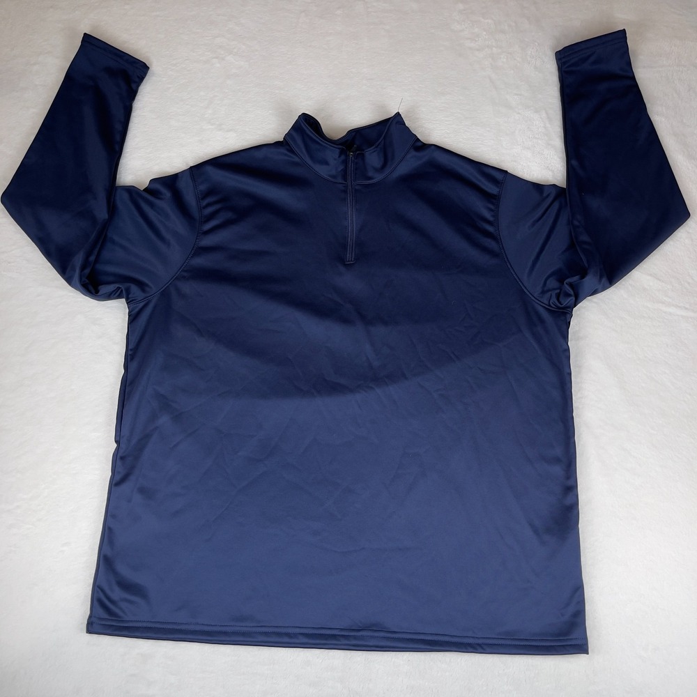 Augusta Sportswear Sweatshirt Mens‎ XL Navy Fleece Lined Quarter Zip Pullover